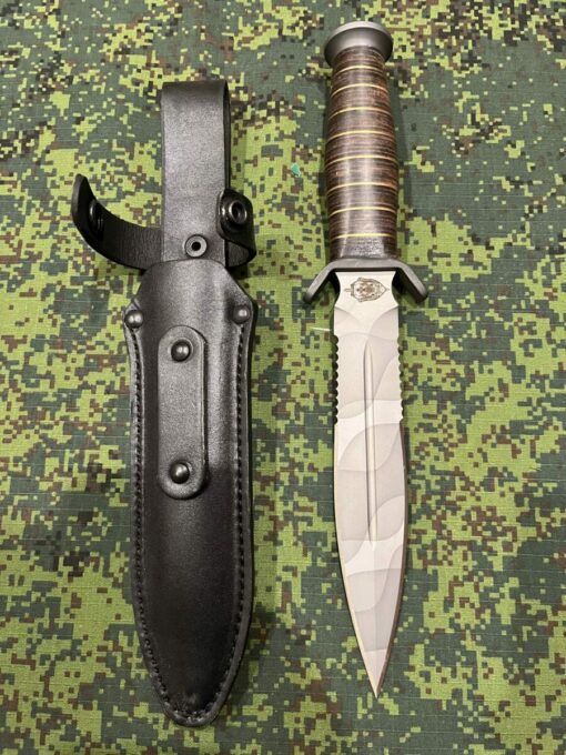 Dao chiến đấu Melitak Shaitan combat chuôi da dát - Ảnh 7