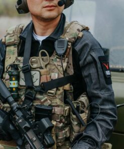 Áo combat Ranger xám đen