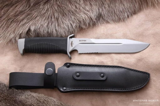 Dao chiến đấu Melitak Katran-2 chuôi đen, lưỡi chống lóa